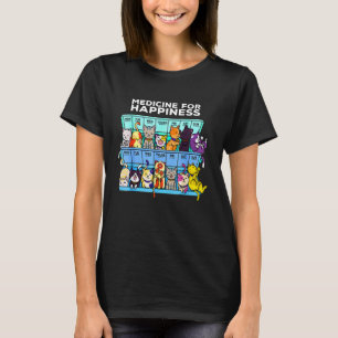 Every Day Kitten Cat My Medicine For Happiness Cal T-Shirt