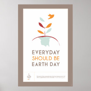 Every Day Should be Earth Day - BROWN Poster