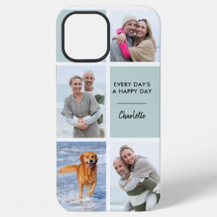 Every Days a Happy Day 4 Photo Initials Seafoam iPhone 12 Pro Max Case
