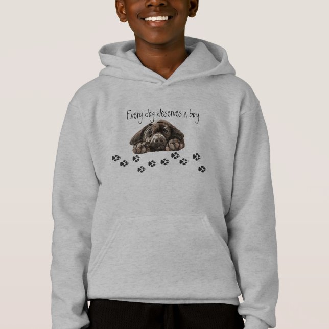 Every Dog deserves a Boy, Cute Sad Dog (Front)