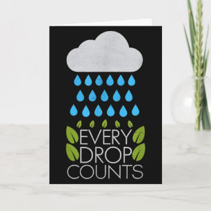 Every Drop Counts Nature Lover Earth Day Card