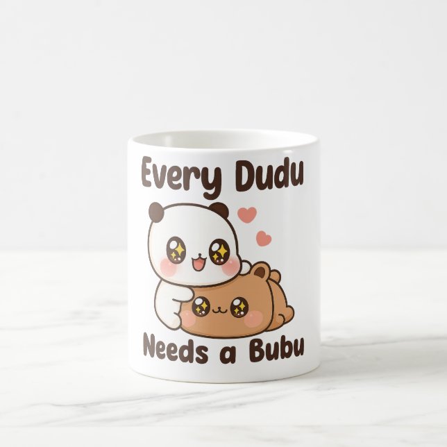 Every Dudu Needs A Bubu Panda Mug l Cute Bear Hug  (Center)