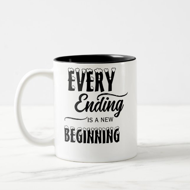 Every Ending Is A New Beginning /Personalised Mug (Left)