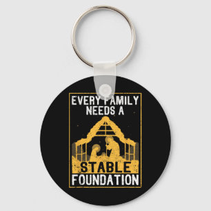 Every Family Needs A Stable Foundation Christian J Key Ring