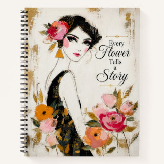 Every Flower Tells A Story Floral Inspiration Notebook