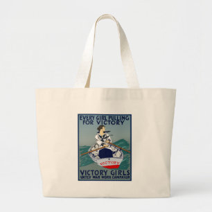 Every Girl Pulling For Victory Large Tote Bag