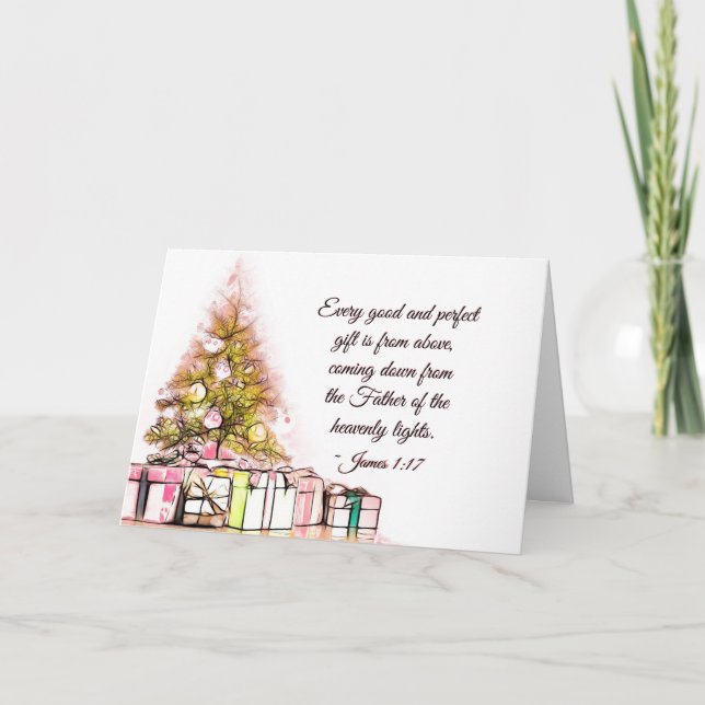 Every Good and Perfect Gift James 1:17, Christmas Holiday Card (Front)
