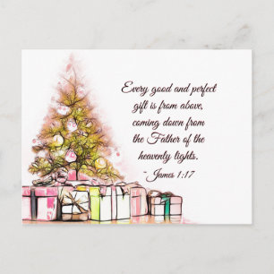 Every Good and Perfect Gift James 1:17, Christmas Holiday Postcard