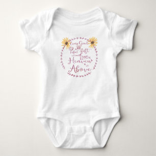 Every Good & Perfect Gift Green with Sunflowers Baby Bodysuit