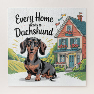 Every Home Needs a Dachshund Jigsaw Puzzle