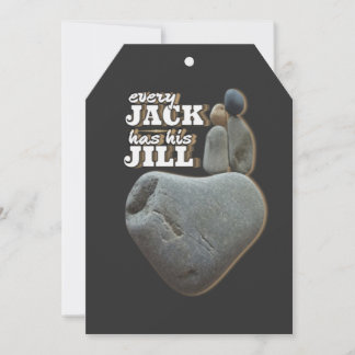 Every Jack  has his  Jill - Love Rules Stone Art  Holiday Card
