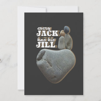 Every Jack  has his  Jill - Love Rules Stone Art  Invitation