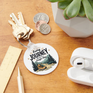 Every Journey Start With a Single Step Hiking Key Ring