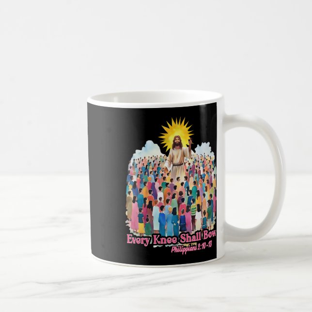 Every Knee Shall Bow Christian Easter Day  Coffee Mug (Right)