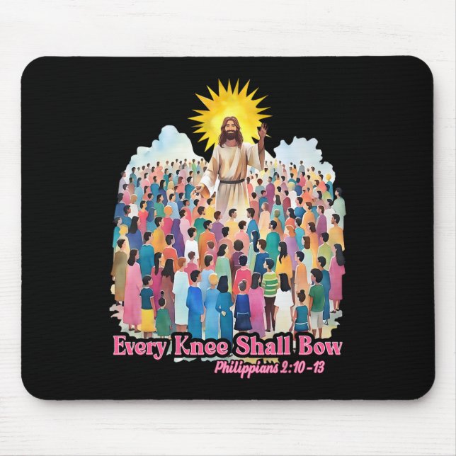 Every Knee Shall Bow Christian Easter Day  Mouse Mat (Front)