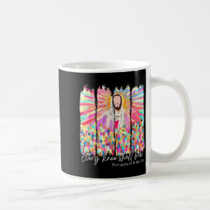 Every Knee Shall Bow Christian Jesus Bible Verse E Coffee Mug