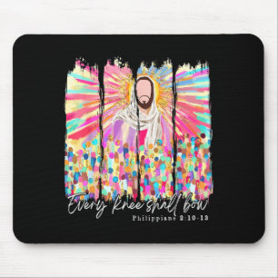 Every Knee Shall Bow Christian Jesus Bible Verse E Mouse Mat