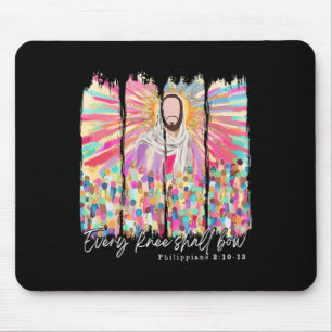 Every Knee Shall Bow Christian Jesus Bible Verse E Mouse Mat