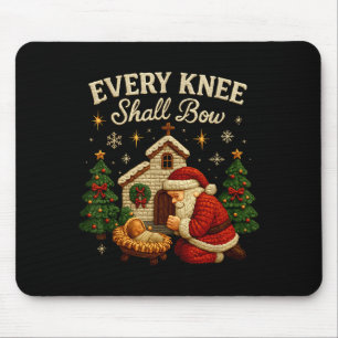 Every Knee Shall Bow Christmas Nativity Design Mouse Mat