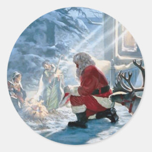 Every Knee Shall Bow Classic Round Sticker