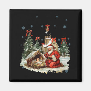 Every Knee Shall Bow Funny Nativity Scene Christma Magnet