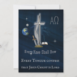 Every knee shall bow holiday card