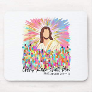 Every Knee Shall Bow Jesus Easter Faith  Mouse Mat