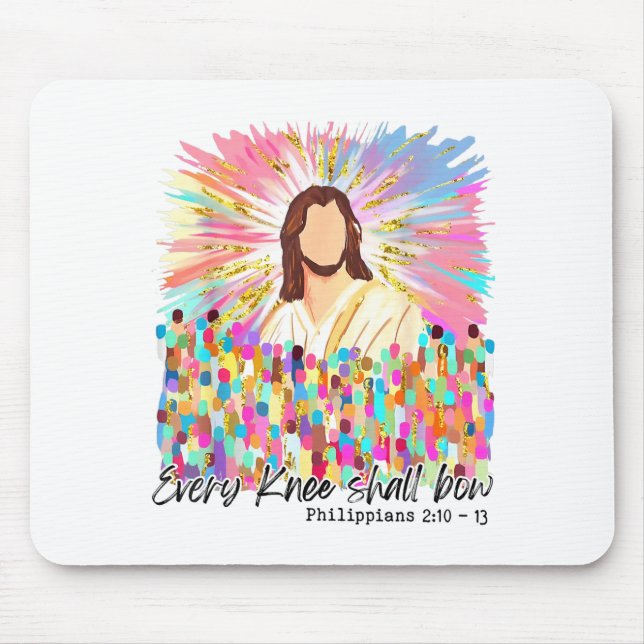 Every Knee Shall Bow Jesus Easter Faith  Mouse Mat (Front)