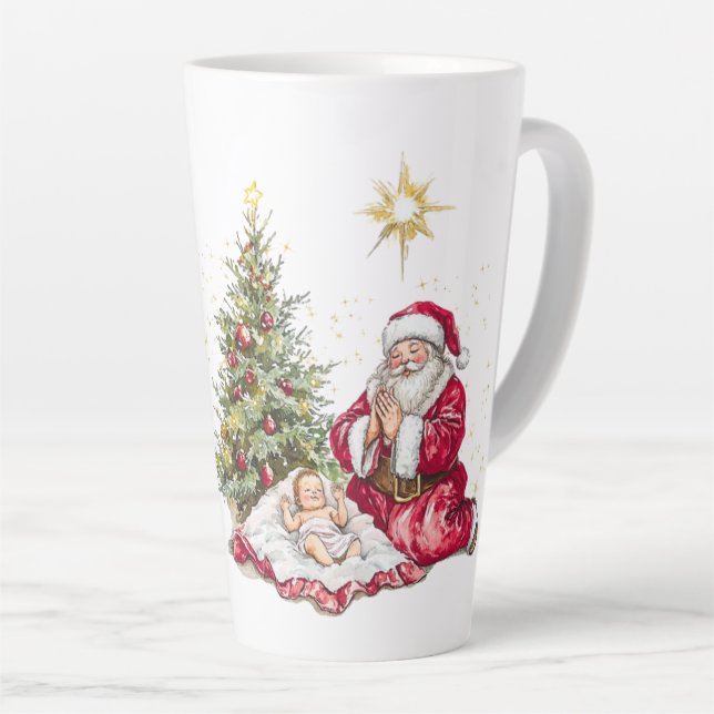 Every Knee Shall Bow Latte Mug (Right Angle)