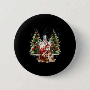 Every Knee Shall Bow Nativity Scene Religious Chri 6 Cm Round Badge