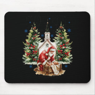 Every Knee Shall Bow Nativity Scene Religious Chri Mouse Mat