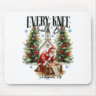 Every Knee Shall Bow Nativity Scene Religious Chri Mouse Mat