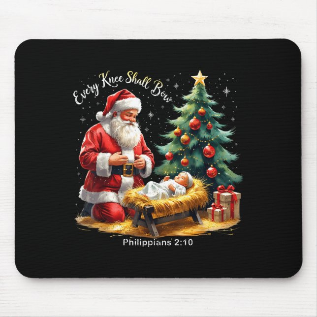 Every Knee Shall Bow Philipans 2_10 Christmas  Mouse Mat (Front)