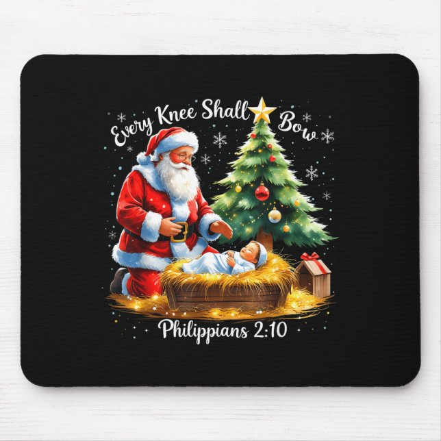 Every Knee Shall Bow Philipans 2_10 Christmas  Mouse Mat (Front)