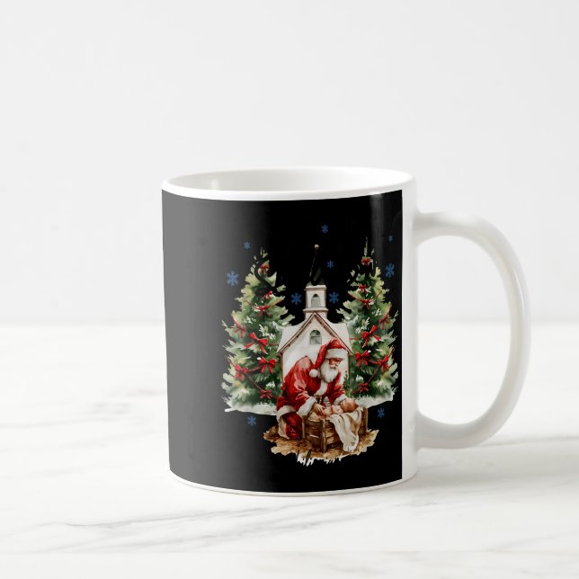 Every Knee Shall Bow Religious Christian Santa Chr Coffee Mug (Right)