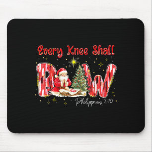 Every Knee Shall Bow Santa Christmas Nativity Scen Mouse Mat