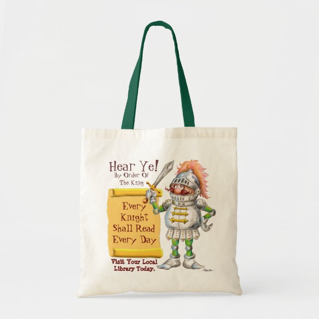 Every Knight Shall Read Every Day Tote Bag (Front)