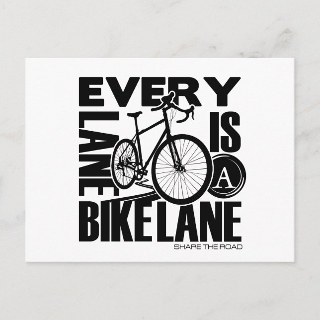 Every Lane A Bike Lane Postcard (Front)