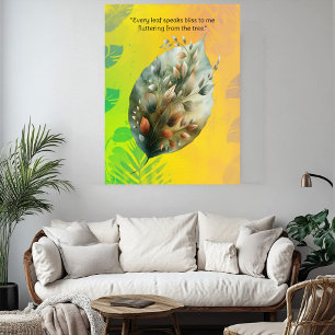 Every Leaf Speaks Bliss Greenery Foliage Scenery  Poster