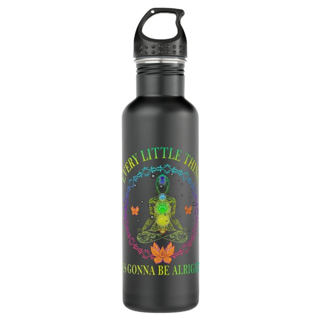 Every little thing is gonna be alright 710 ml water bottle (Front)