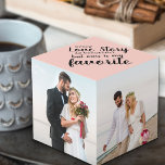 Every Love Story is Beautiful 4 Wedding Photo Cube<br><div class="desc">Wedding photo cube lettered with "every love story is beautiful but ours is my favourite". Personalise this versatile design with your choice of photos - we chose to use wedding pictures for the sample but you can, of course, create your own story. A lovely gift idea for birthdays, new babies,...</div>