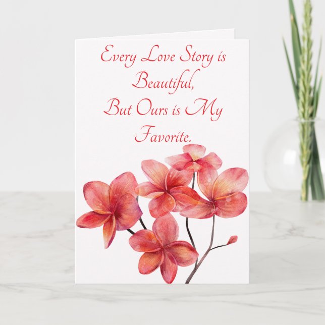 Every Love Story Is Beautiful Holiday Card (Front)