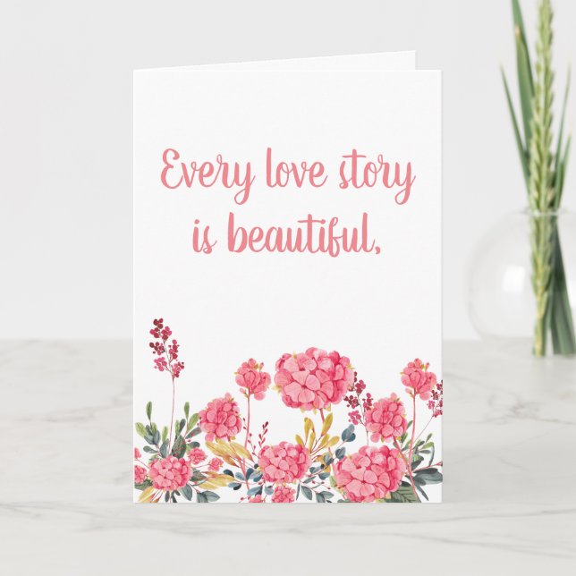 Every Love Story is Beautiful Holiday Card (Front)