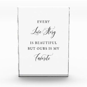 Every Love Story Is Beautiful Wedding Backdrop Photo Block
