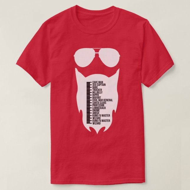 Every Mans Beard Length Growth Chart Meaning  T-Shirt (Design Front)