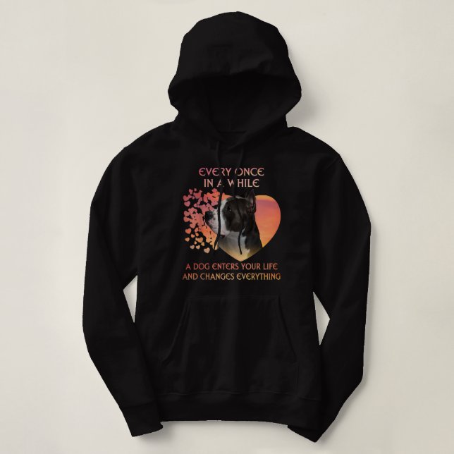 Every Once In A While A Dog American Pit Bull Ente Hoodie (Design Front)