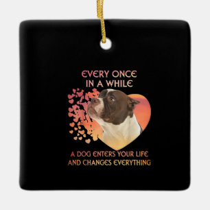 Every Once In A While A Dog Enters You Life Ceramic Ornament