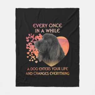 Every Once In A While A Dog Enters Your Life Fleece Blanket