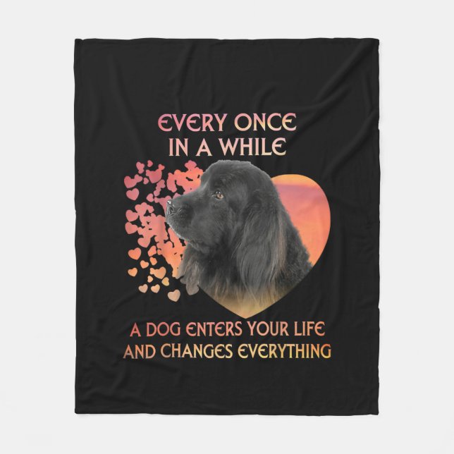 Every Once In A While A Dog Enters Your Life Fleece Blanket (Front)