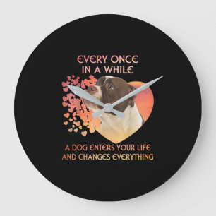 Every Once In AWhile Dog Enters Your Life America Large Clock